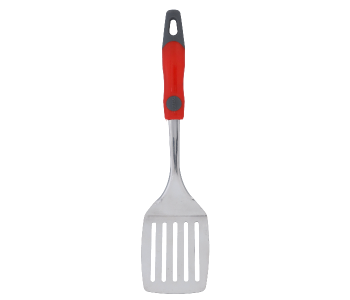 Delcasa DC1938 33.5X8.8 Cm Stainless Steel Slotted Turner -Silver And Red in UAE