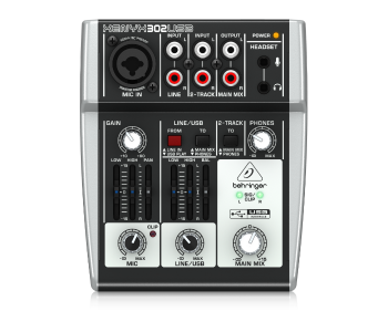 Behringer 302USB Premium 5 Input Mixer With XENYX Mic Preamp And USB Audio Interface - Black in UAE
