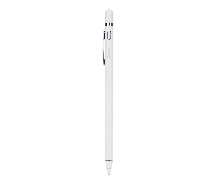 Express Delivery - ISMART IPU3 Universal 1.5mm Fine Point Active Rechargeable Stylus iPencil for Touch Screens - White - ID 102595