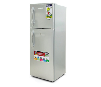 Geepas GRF1856WPN 180L Direct Cool Double Door Refrigerator - Silver in UAE