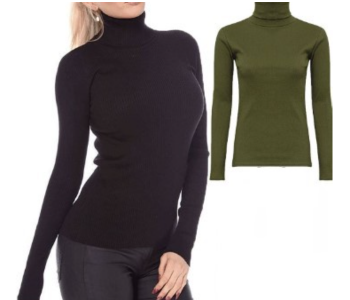 FN Unisex Winter High Neck Full Sleeve T Shirt - Green in KSA