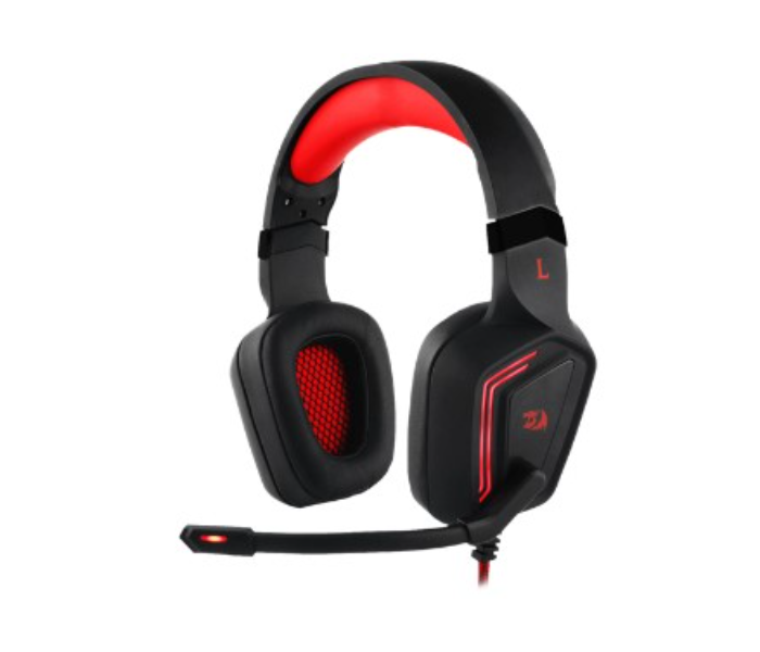 Express Delivery - Redragon H310-1 Muses Virtual Surround Sound PC USB Gaming Headset - Black and Red - ID 104113