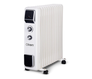 Express Delivery - Clikon CK4231 2600 Watts 13 Fins Oil Radiator Room Heater - White - ID 104281