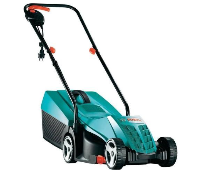 Express Delivery - Bosch Rotak 32 1200W Electric Lawn Mower - Black and Blue - ID 105129