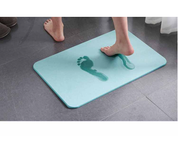 Generic Natural Quick Drying Mud Absorbent Diatom Home Bath Mat - Blue in OMAN