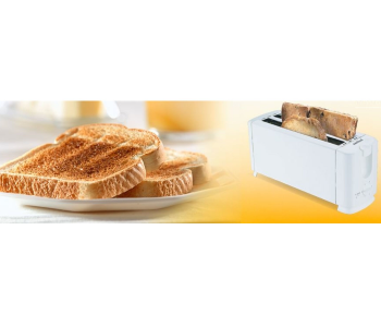 Express Delivery - Sanford SF5751BT 1300 Watts Stainless Steel Bread Toaster - White - ID 104944