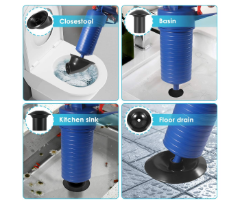 FN- Multi-Purpose Air Pressure Drain Blockage Cleaning Tool - Blue in UAE