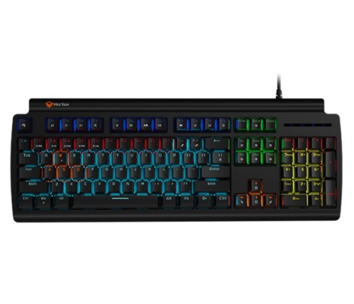 Express Delivery - Meetion MT-MK600MX Mechanical RGB Backlit Gaming Keyboard with Blue Switch - Black - ID 107378