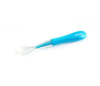 Baby Plus BP5115 Baby Silicone Eating Spoon - Blue in OMAN