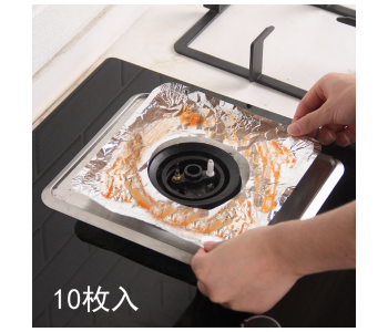 Generic Anti Spill Tin Paper Washer Japanese Kitchen Gas Stove Mat - Silver in UAE