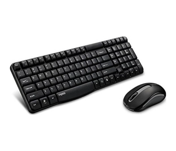 Rapoo 18458 Wireless Keyboard And Mouse Combo- Black in UAE
