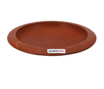 Olsenmark OMCP6006 23cm Traditional Cookware Clay Tawa - Brown in KSA