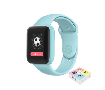 Macaron Sports Smart Watch With Fitness Message Reminder - Light Blue in KSA