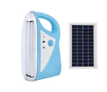 Krypton KNSE5173 DC12V Rechargeable Lantern With Solar Panel And Automatic Lighting During Power Failure - White And Blue in UAE