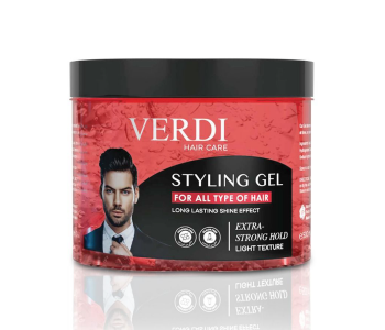 Verdi Hair Care Extra Strong Hold Shine Effect Styling Gel For Men in KSA