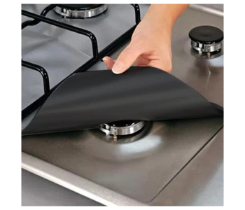 Generic 5 Pieces Easy-Wipe Removable Trimable Stove Protector - Black And Silver in UAE