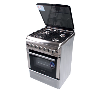 Geepas GCR6059 Free Standing 4 Burner Cooking Range - Silver in UAE