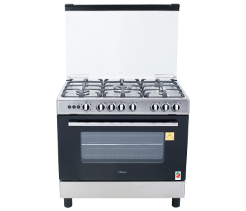 Clikon CK303 Free Standing Cooking Range With 6 Burners - Silver And Black in UAE