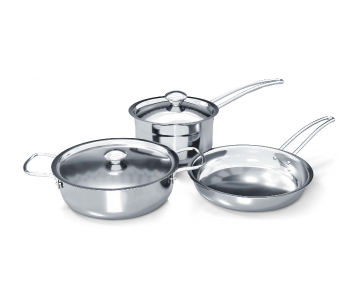 Delici DSK 5W 5 Pieces Stainless Steel Cookware Set - Silver in KSA