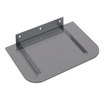 Express Delivery - Skill Tech SH-04D 300x200mm DVD or Receiver Shelf Wall Mount - Grey - ID 108630