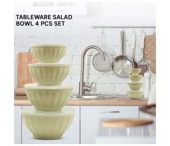 Generic 4 Piece Set Salad Bowl Tableware - Ivory in UAE