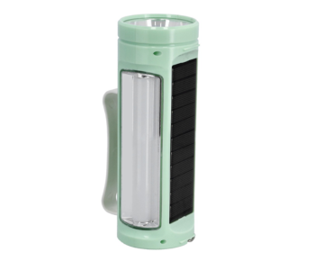 Express Delivery - Krypton KNFL5399 Rechargeable Light with Solar Panel - Black And Green - ID 108710