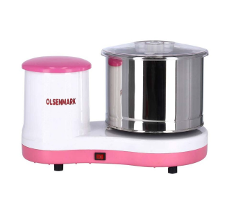 Olsenmark OMWG2453 Wet Grinder With 1Litre Stainless Steel Drum -White And Pink in KSA