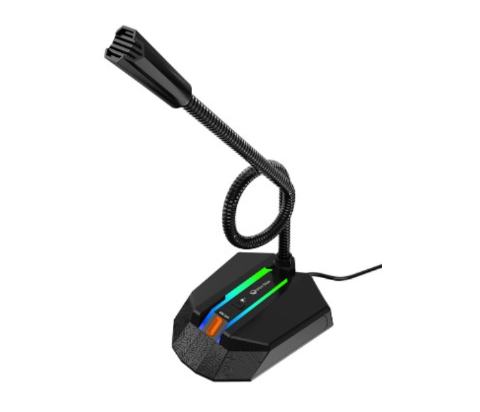 Express Delivery - Meetion MT-MC15 Remote Meeting Desktop Gaming Microphone with RGB Light Control Button - Black - ID 107565