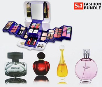 Miss Beauty XLX 2017-2022 Collection Make Up Kit For Women + C Angel 25ml 4 In 1 Veyes Eau De Parfum Fragrance Gift Box (Bulk) in OMAN