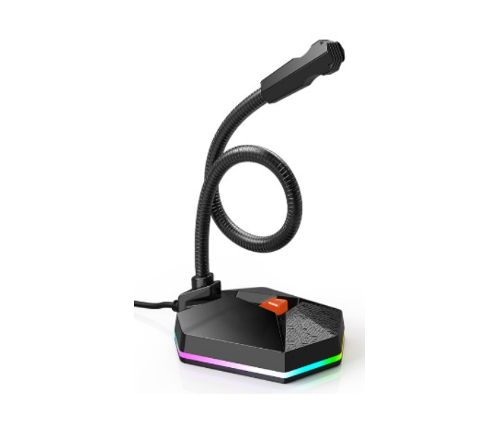 Express Delivery - Meetion MT-MC13 Remote Meeting Desktop Gaming Microphone with RGB Light Control Button - Black - ID 107567