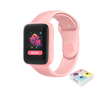 Express Delivery - Macaron Sports Smart Watch with Fitness Message Reminder - Pink  - ID 107580