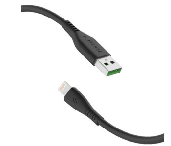 Express Delivery - Platinum P-CBFLLBK 1M Flex Series 2.4A Lightning Cable - Black - ID 109476