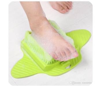 FB546 Bathroom Foot Massage Scrubber Brush With Sucker -Light Green in UAE