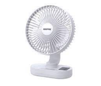 Geepas GF21157 8 Inch Rechargeable Fan - White in UAE