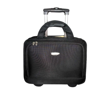 Express Delivery - VS066 Polyester 2 Wheel Trolley Bag - Black - ID 110601