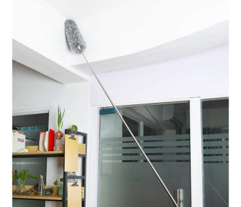 Generic Stretch Extendable Microfiber Adjustable Feather Duster With Extension Pole - Grey in OMAN