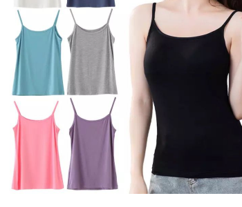 Modern And Comfort Pack Of 5 Women Spaghetti Strap Camisole Top - Assorted Color in KSA