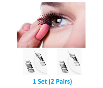 Express Delivery - 3 Second Beautiful Magnetic Eyelash Accents - Black - ID 110712