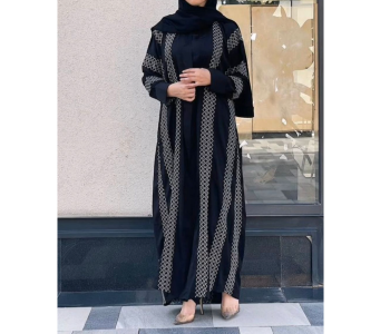 0909 Kayan High Quality Arab Fashion 56 Sized Abaya For Women - Black in KSA