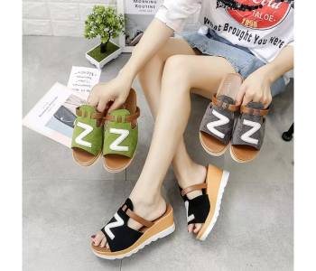 Express Delivery - Women Loafers Non Slip Thick Bottom Fashion Wedge Sandals EU 39 - Green - ID 109309