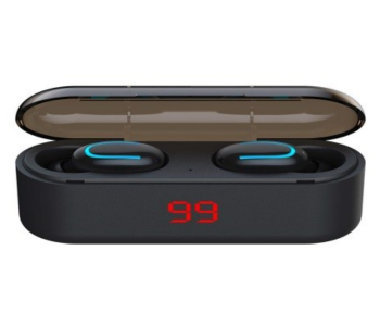 Express Delivery - VTS117 Wireless Bluetooth Earphones with Charging Dock - Black - ID 110618