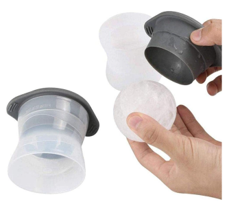 2.5 Inch Round Ice Cube Molder With Lid Silicone Sphere in UAE