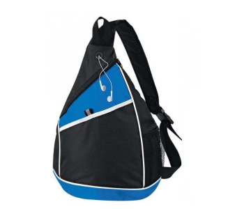 Express Delivery - VS084 Triangular Shaped Sports Bag - Black and Blue - ID 110620