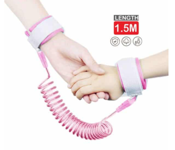 Express Delivery - 332-0 1.5m Anti Lost Wrist Link Safety Harness - Pink - ID 110280