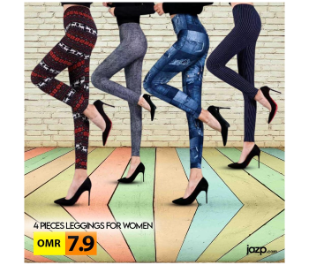 4 Pieces Youth Design Stylish Leggings For Women in OMAN