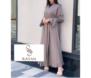 7394 Kayan High Quality Arab Fashion 56 Sized Abaya For Women - Beige in KSA