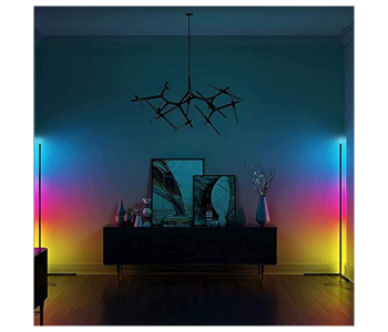 Generic 20 Watts Modern Minimalist LED RGB Colour Corner Floor Lamp in OMAN