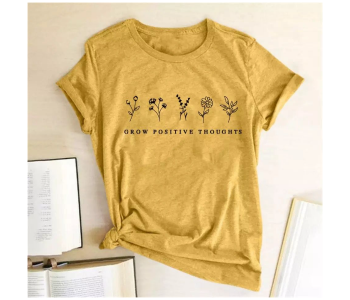 3 Piece Mixed Print Design T-Shirt For Women in KSA