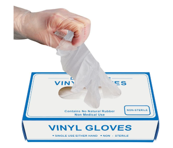 Express Delivery - LVM Large Sized Vinyl Examination Gloves - ID 111679