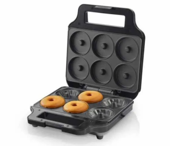 Saachi NL-DM-1563-BK 6 Pieces Donut Maker With Automatic Temperature Control - Black in UAE